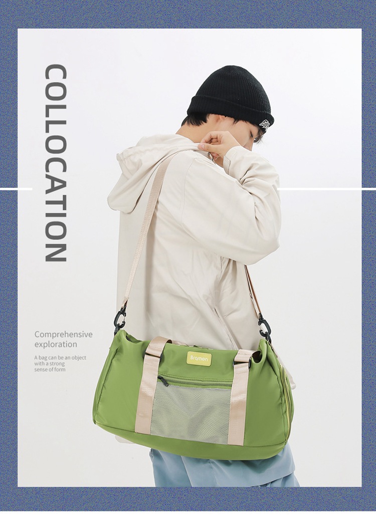 Men's and women's wet dry separation fitness bag, outdoor travel with shoe compartment luggage bag, can be used as a lever handbag_voghion.com