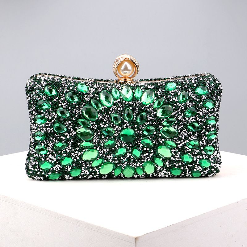 Sac de soirée polyvalent pour banquet de mode féminine avec incrustations de diamants populaires_voghion.com