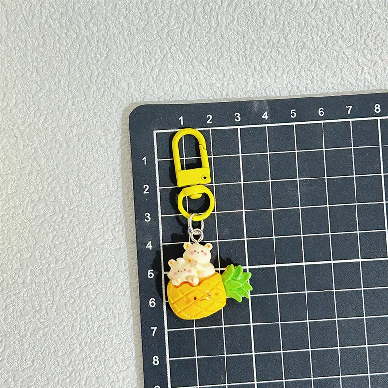 Cartoon Obst Raumschiff Schlüsselanhänger süße Tiere Kette für Mädchen Kinder Dekoration Schlüsselanhänger Büchertasche Anhänger Zubehör_voghion.com