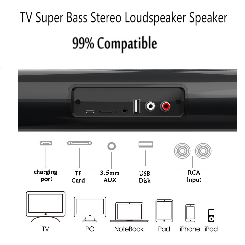 Wireless Bluetooth Sound bar Speaker System Super Power Sound Speaker Wired Wireless Surround Stereo Home Theater TV Projector_voghion.com