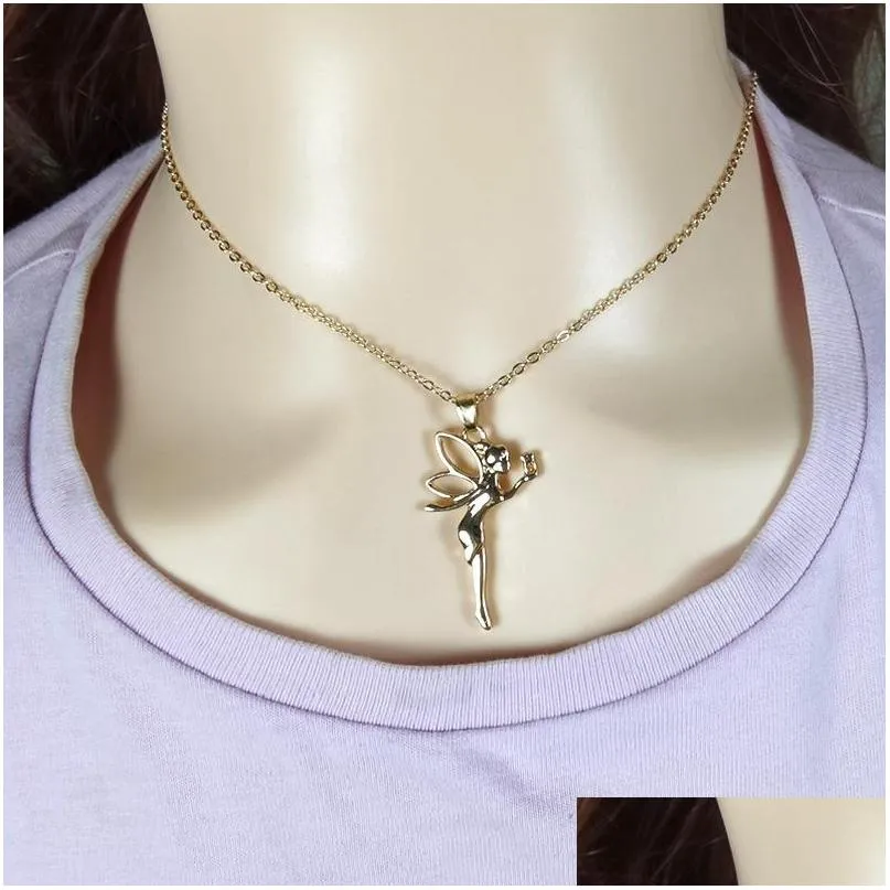 Ciondolo angelo celeste con carta in lega per donna Moda Consegna a domicilio Gioielli Collane Pendenti Dhkhx_voghion.com