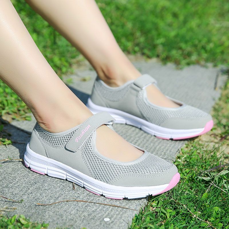Scarpe da mamma in velcro per donna, nuove, estive, a rete larga, leggere, casual, comode e comode da passeggio_voghion.com