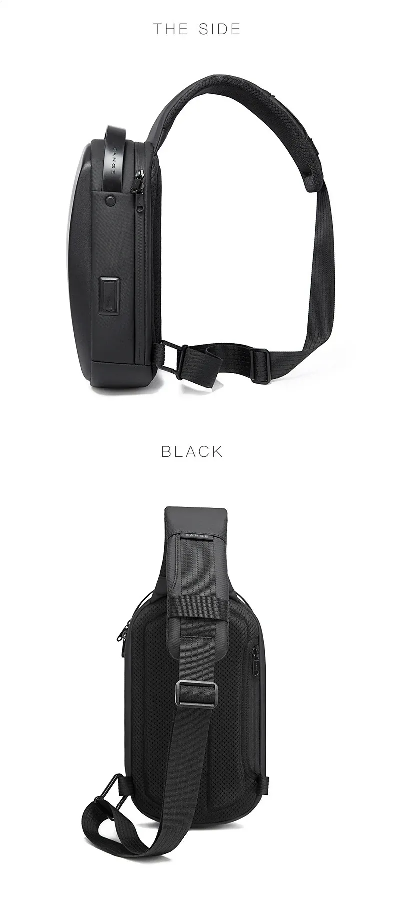 BANGE Borsa a tracolla multifunzione USB da uomo in TPU impermeabile da viaggio Sg Messenger Pack per uomo 240924_voghion.com