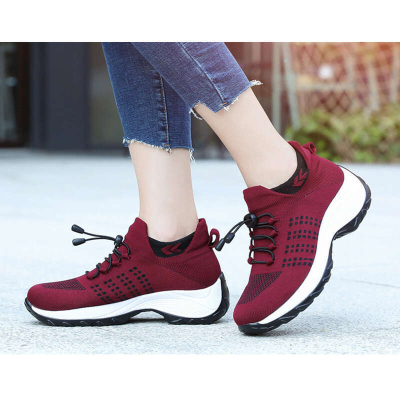 Calzini oversize traspiranti casual da donna in rete intrecciata, scarpe leggere e versatili con suola spessa, incollate a freddo_voghion.com