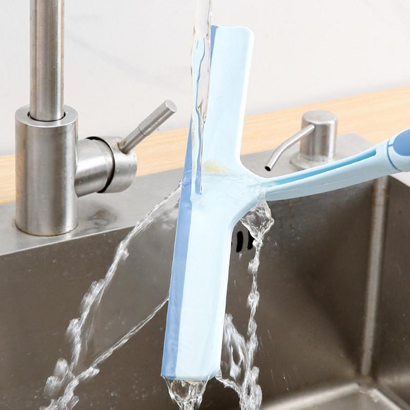 Doppelseitiger Fensterglas-Reinigungsabzieher, Wischerreiniger, für Zuhause, Dusche, Badezimmer, Hochhaus, Reinigungswerkzeug mit langem Griff_voghion.com
