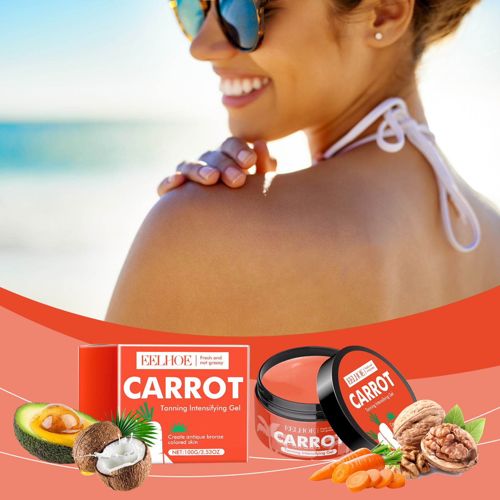 Eelhoe Carrot Black Gel Equalizes Skin Tone And Creates A Healthy Cream For Wheat Skin_voghion.com