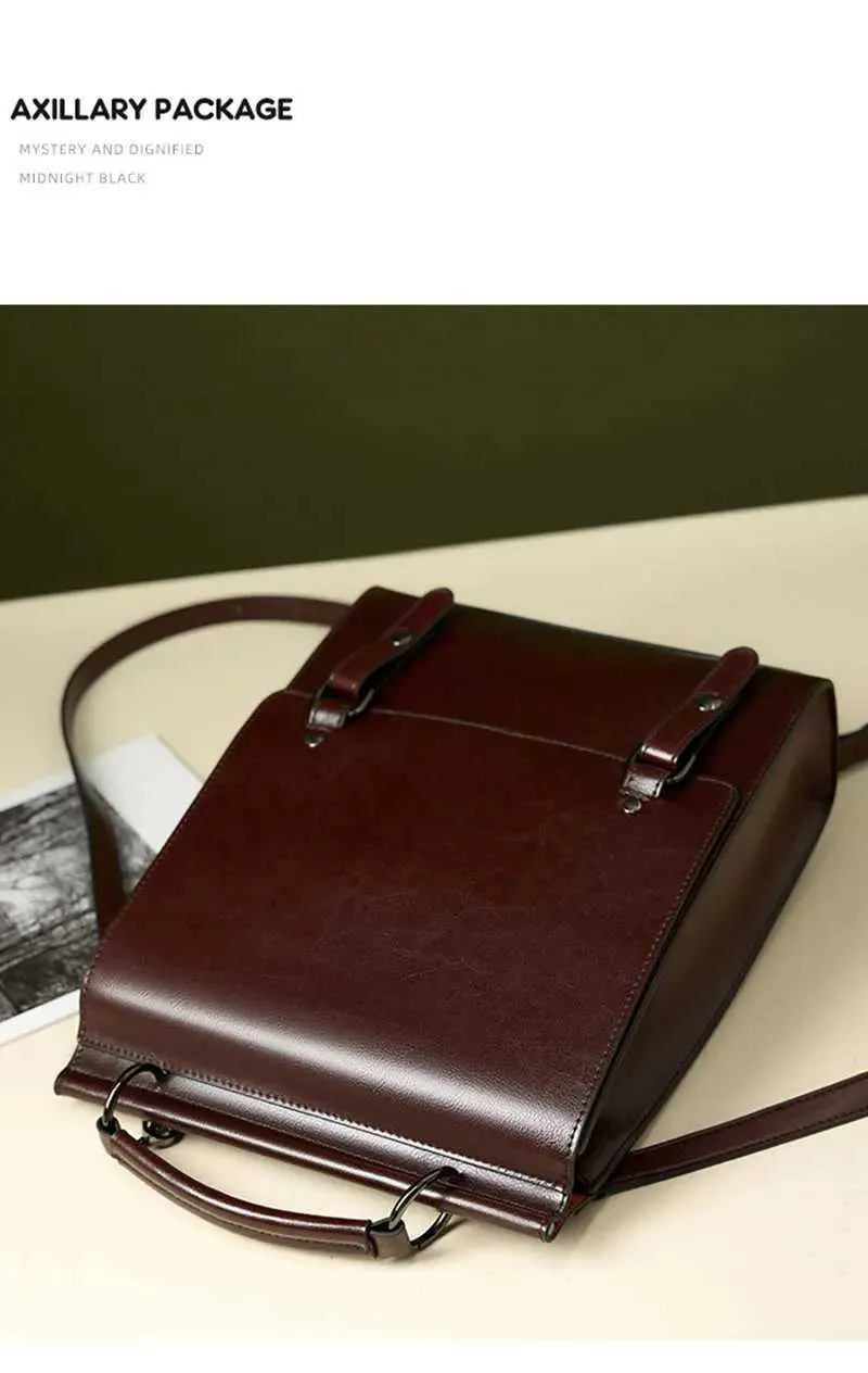 Vintage Lederrucksack Für Damen Klassischer College Stil Rucksack_voghion.com
