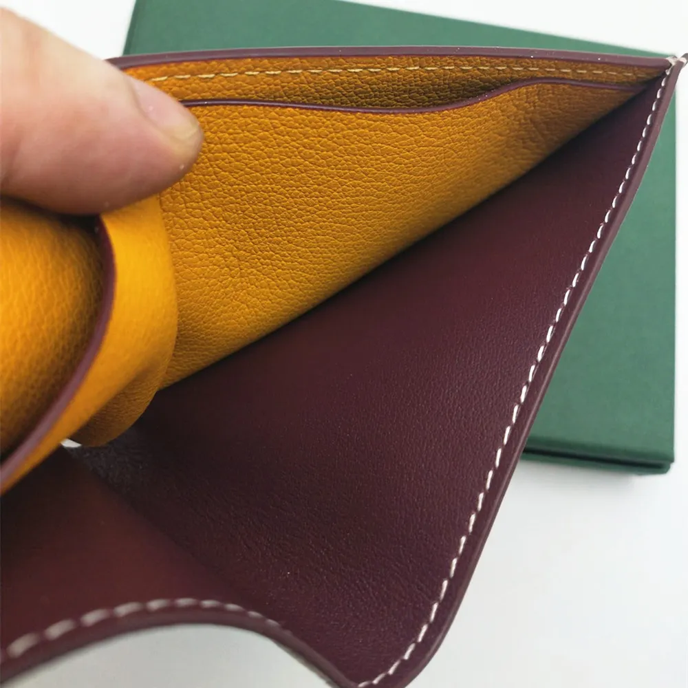 Mens Short Men Small Wallet Coated Canvas Genuine Leather Multiple Bifold Wallets With Box And Paper Bag_voghion.com