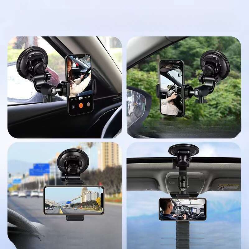 Automobilyje montuojamas fotografavimo mobiliojo telefono navigacijos laikiklis, siurbtukas, fiksuotas laikiklis automobilyje, skirtas asmenukių tiesioginiam vaizdo įrašymo asmenukėms_voghion.com