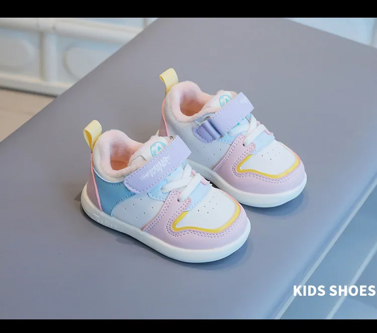 Toddler Shoes Baby Kids Winter Cotton Casual Sneakers Thick Warm Anti-slip First Step Footwear Cutefeet Trainers For_voghion.com