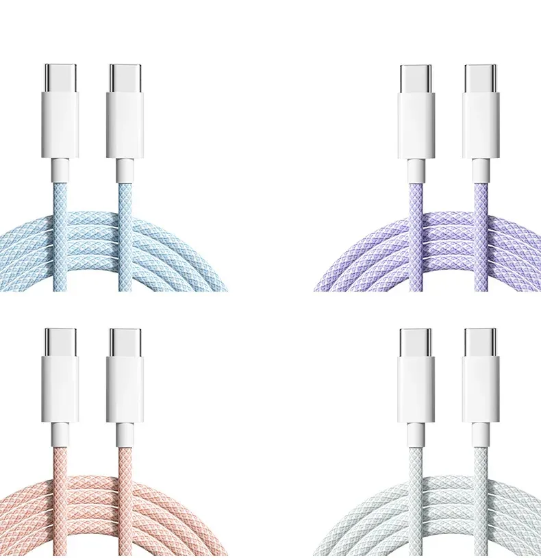 3A PD 60W Type To USB C Quick Charge 480Mbps OD3.8 Fast Charging Data Cable For Iphone 15 Book Pro Samsung S20 S22 S23_voghion.com
