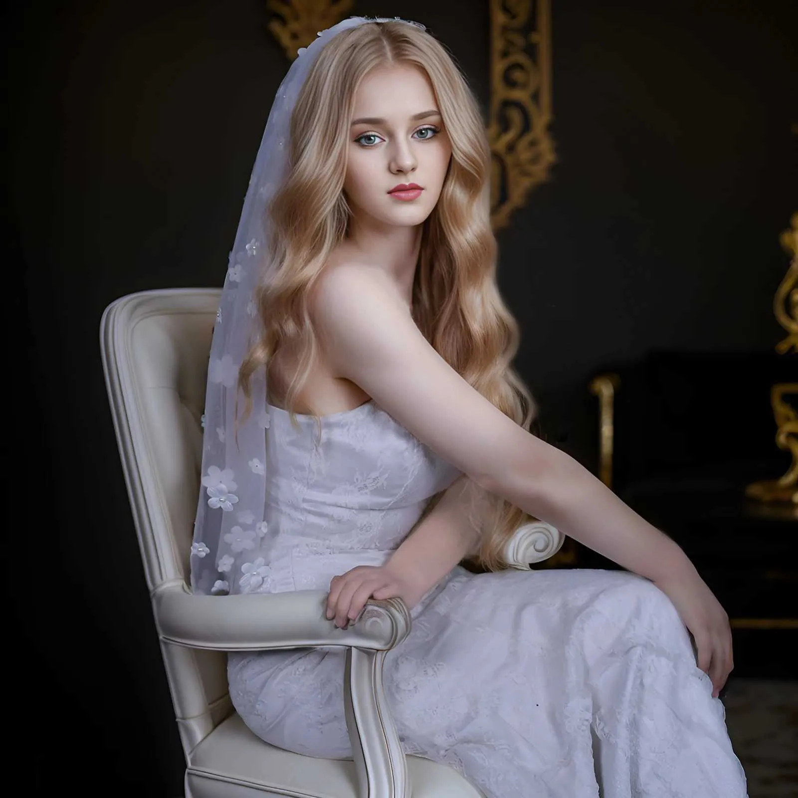 Bijoux de cheveux courts, fleurs 3D, couronne de communion, mini voile de mariée, accessoires pour enterrement de vie de jeune fille_voghion.com