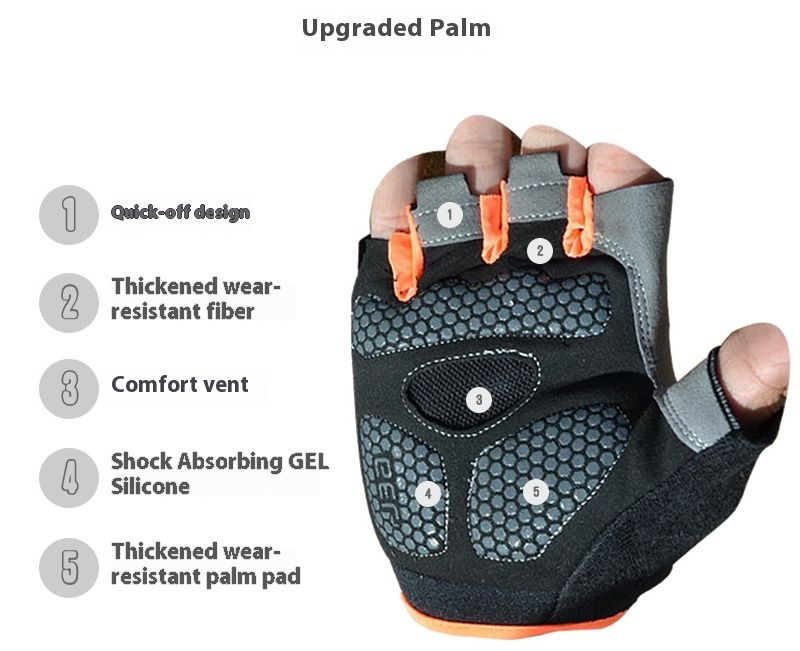 Sports half men's wear-resistant, women's anti slip, open finger c, fiess, dumbbell, outdoor gloves, mountain_voghion.com