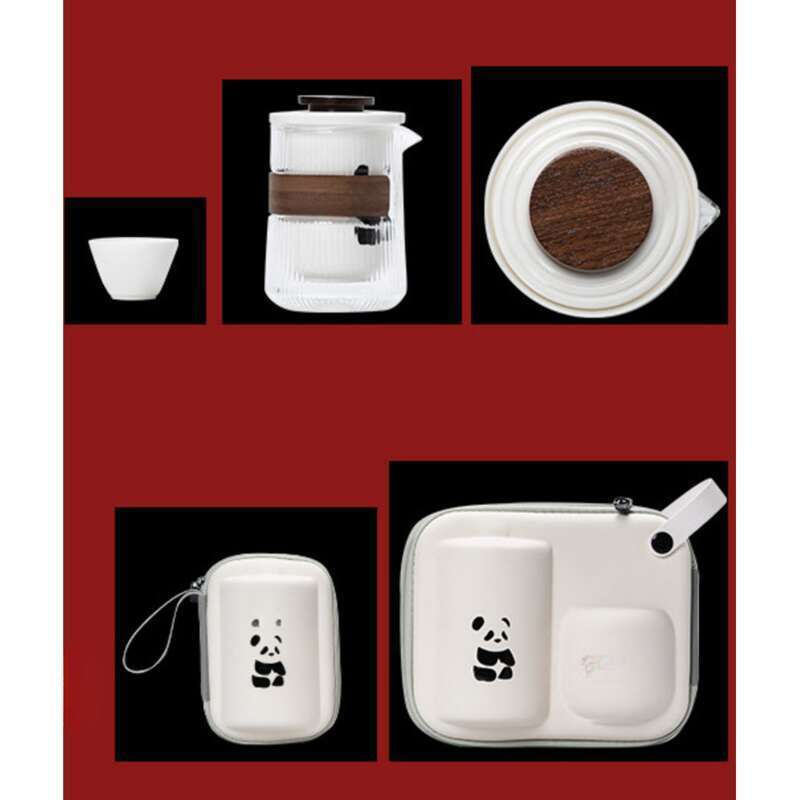 Panda Kung Fu Taass Tragbare Reeset, Dëppen, Schnell Gäscht Téi Taass, Héichwäerteg Geschäftsgeschenk_voghion.com