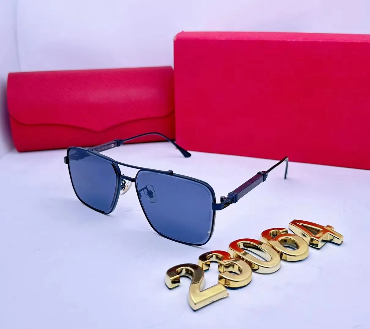 Occhiali da sole con lenti a forma di fiore con lettera per uomo e donna, montatura in PC, occhiali da sole classici adombrati_voghion.com