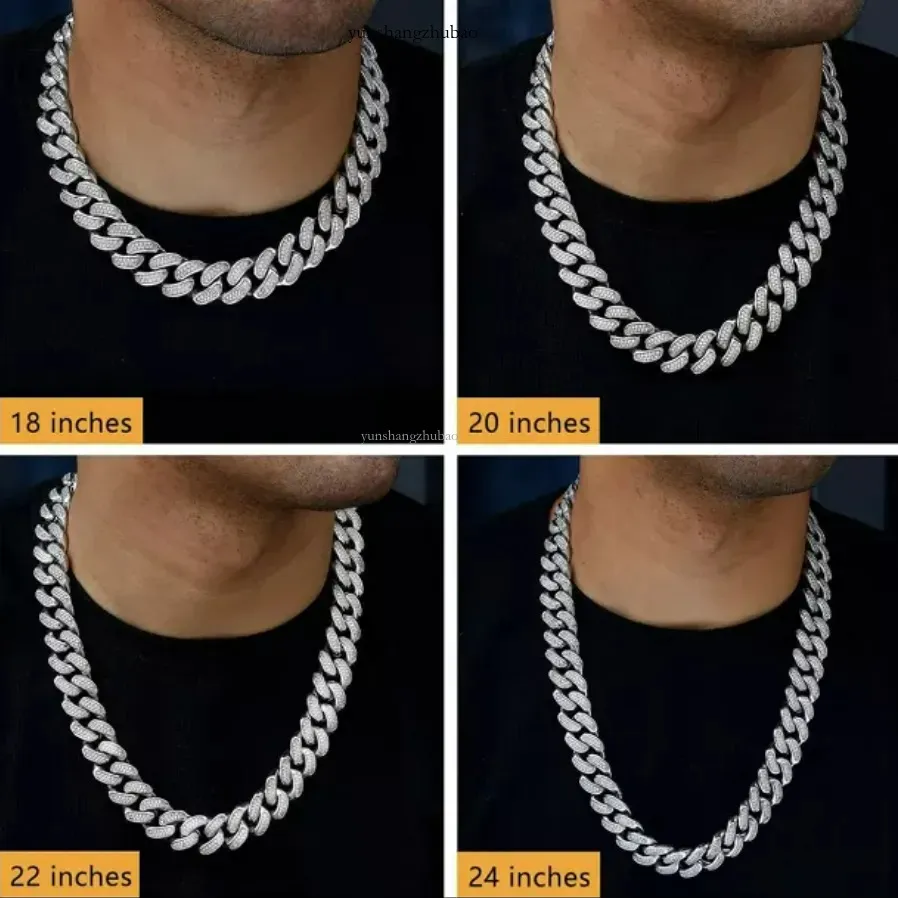 moissanite Halsband Designer Smycken Cuban K Chain Iced Out Pass Dia Tester Sterg Sier Halsband Vvs Moissanite Chains_voghion.com