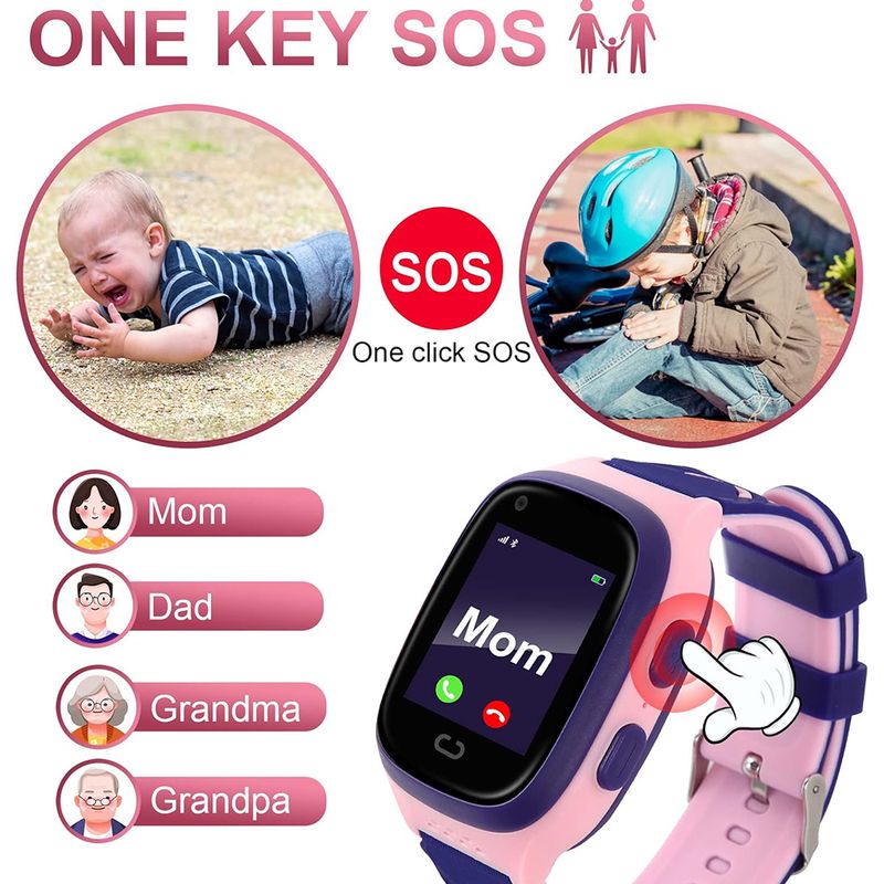 2024 Smart For Kid 4G Sim Card Video Call SOS GPS Location Student Watch for Children Boy Girl Smartwatch_voghion.com