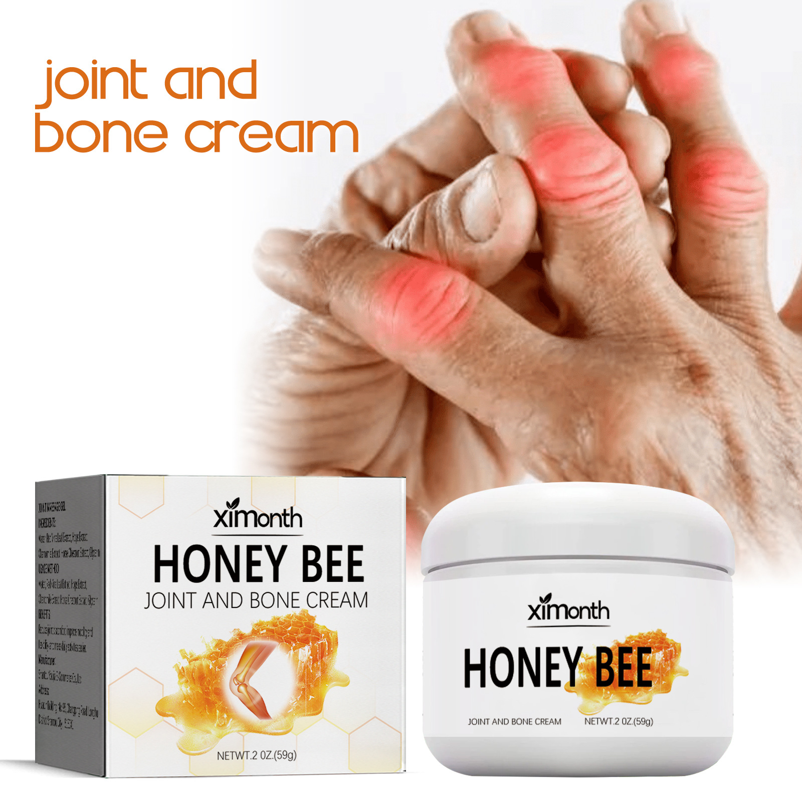 Crema para el cuidado corporal con veneno de abeja 2024 para aliviar el dolor en las manos, los pies, los músculos, la columna lumbar y las articulaciones por estar sentado durante mucho tiempo_voghion.com