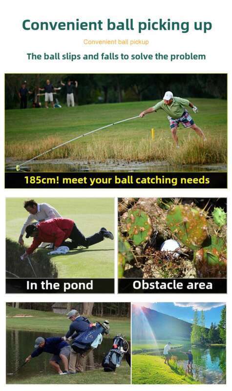 A New Convenient Choice For Picking Up Golf Balls: Straight Rod Short Five Section Ball Picker, Worry Free When Playing Golf_voghion.com