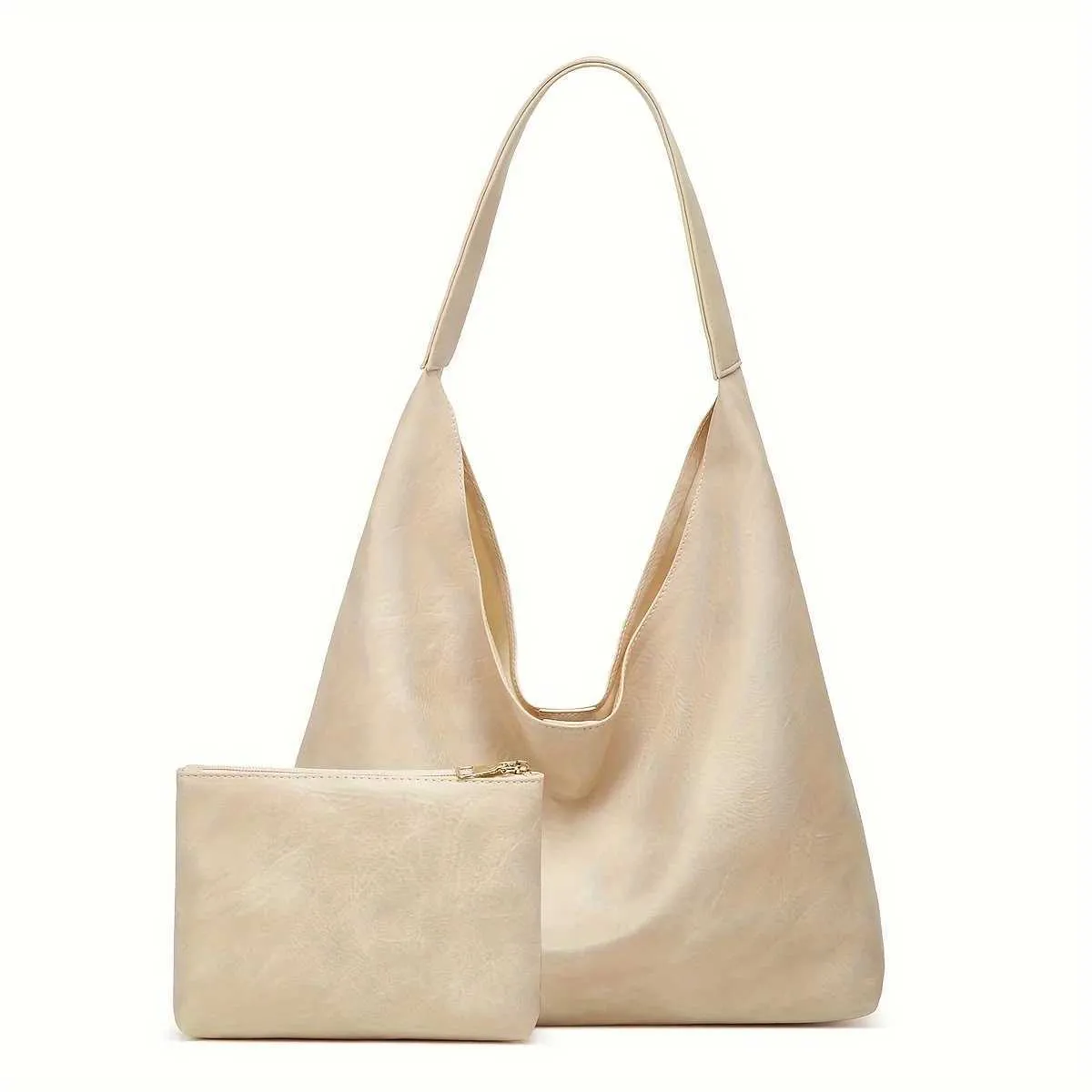 Retro Shoulder Bag And Pouch Set For Women Large Capacity_voghion.com