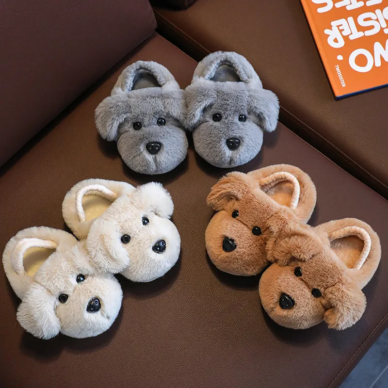 Kids Cotton for Boys Aged 1-5 Years Old Cute Cartoon Girls' Slippers Kidsnest Infant Toddler Children Autumn and Winter_ecoleips.com
