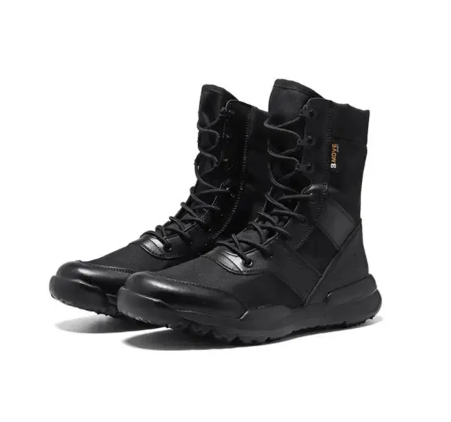 Summer Breathable Desert Hiking Mens High Top Outdoor Climbing Mountaineering Shoes Lightweight Boots 240628_voghion.com