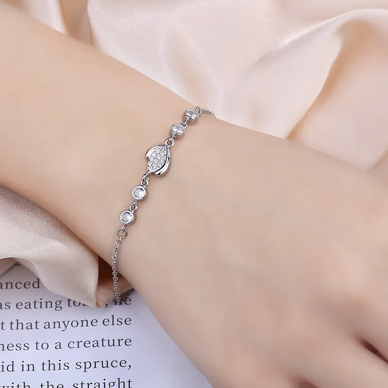 Korean Fashion Personality Simple Water Drop Inlaid Zircon Quick Sell Pull Bracelet Wholesale_ipsvogv.com