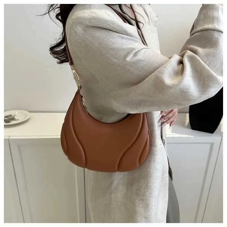 Retro leren schoudertas en crossbody tas voor dames effen_voghion.com