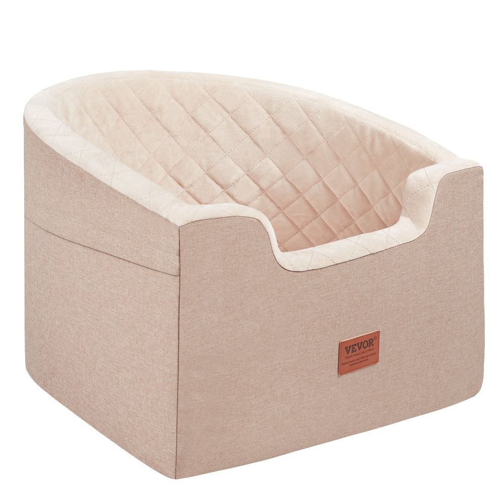 Dog Booster Car Seat Pet Car Seat For Small Medium Dog Up To 55 Lbs Brown_voghion.com