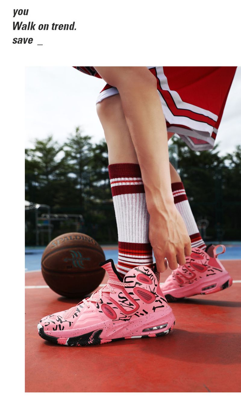 Pratici stivali da combattimento alti da basket Kobe, scarpe sportive antiscivolo resistenti all'usura, assorbimento degli urti da parte degli studenti_voghion.com