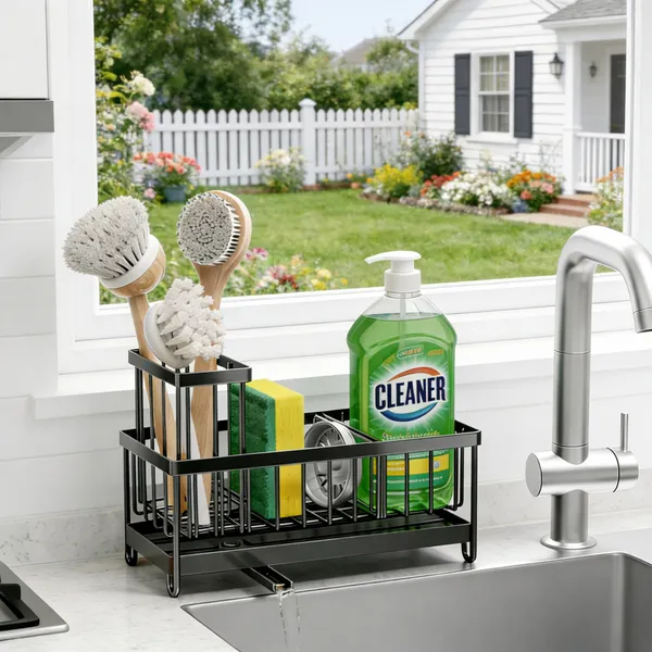 Drip-dry Sponge Holder For Kitchen Cleaning With Drainage System_voghion.com