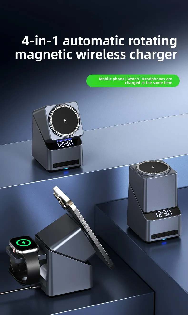 Cross-border Private Mold Four-in-one Rotating Magnetic Wireless Desktop Bracket Is Suitable For Fashion 1615 Mobile Phone_voghion.com