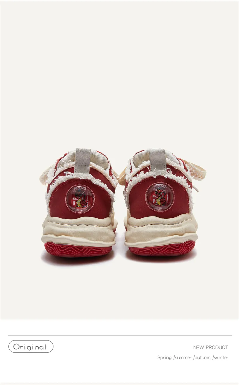 Modische Running Schuhe Für Damen Und Herren Mit Dicker Sohle Rot_voghion.com