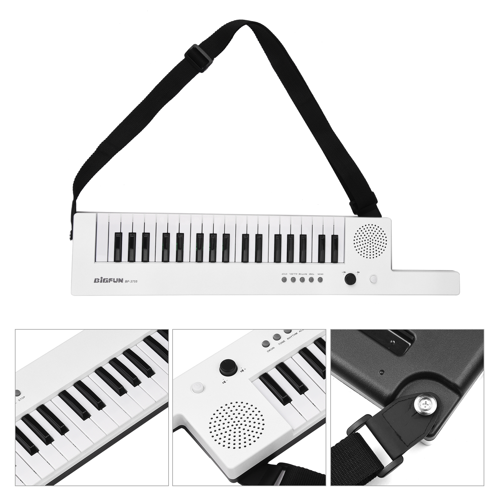 Gittar Elektronescht Piano mat Keyboard 37-Tasten Elektronescht Keyboard Piano Opluedbar Kannerpiano Musekinstrumenter_voghion.com