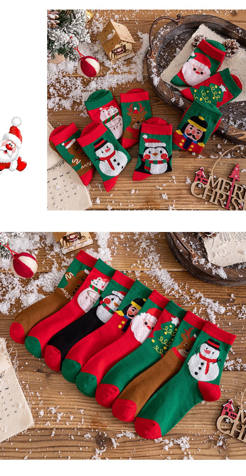 Autumn/Winter Children's Mid Tube Christmas Soft, Comfortable, Breathable, Warm Available in 8 Colors Cartoon Full_voghion.com