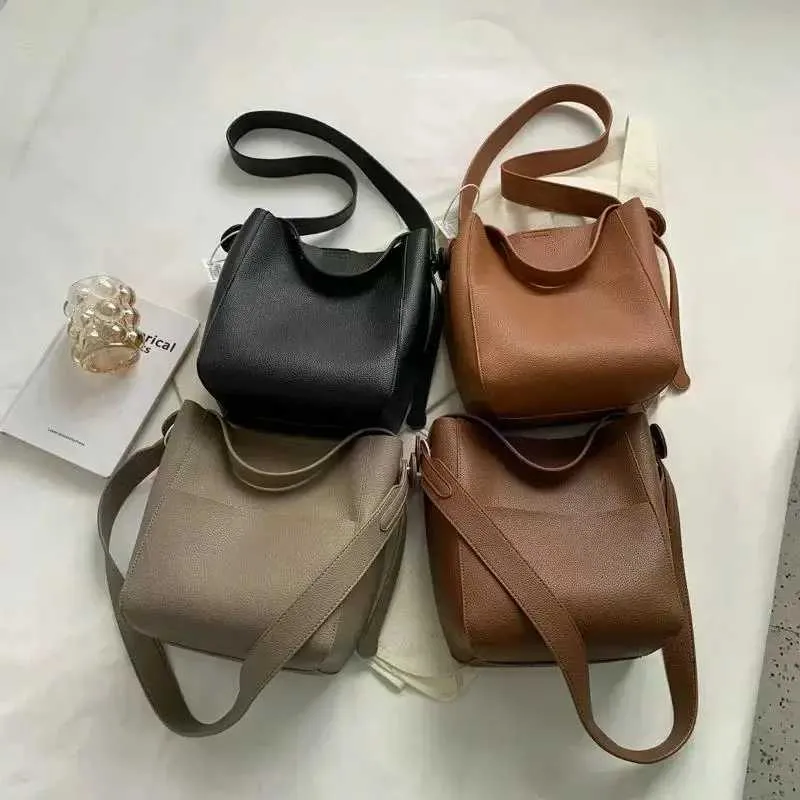 Eimer-Schulter-Seitentaschen für Frauen 2024 Weibliche Designer Trend Kleine Leder Umhängetasche Geldbörsen und HandtaschenC241105_voghion.com