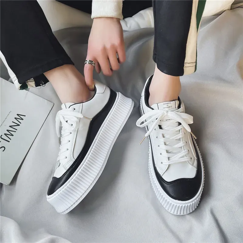 Youth Board Fashion All-match Student Casual Men New Spring Thick-soled Increase Comfortable Men's Shoes Trend_voghion.com