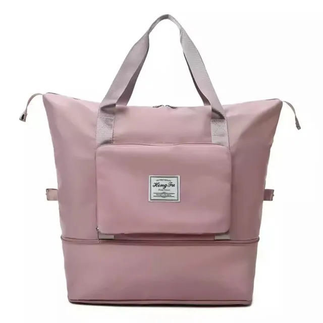 Shoulder Travel Bag Lage Organizer Large Capacity Foldable Duffle Handbags Women Training Gym Yoga Camping Daily Storage_voghion.com
