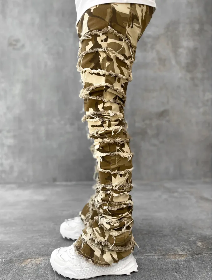 2024 New mens designer jeans Loose pants high waist Ripped High Street Retro Paint Spot Patch Hole Denim Streetwear silm_mkmklike.com