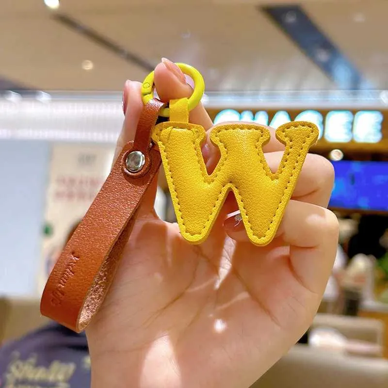 A-Z PU pelle donna moda cartone animato caramelle colore borsa cellulare ciondolo auto portachiavi gioiello regalo Y241121_voghion.com