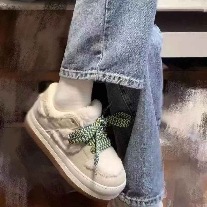 New Womens Autumn Winter Heightening Versatile Casual Thickening and Plush Thick Sole Shoes Free of Mail_voghion.com