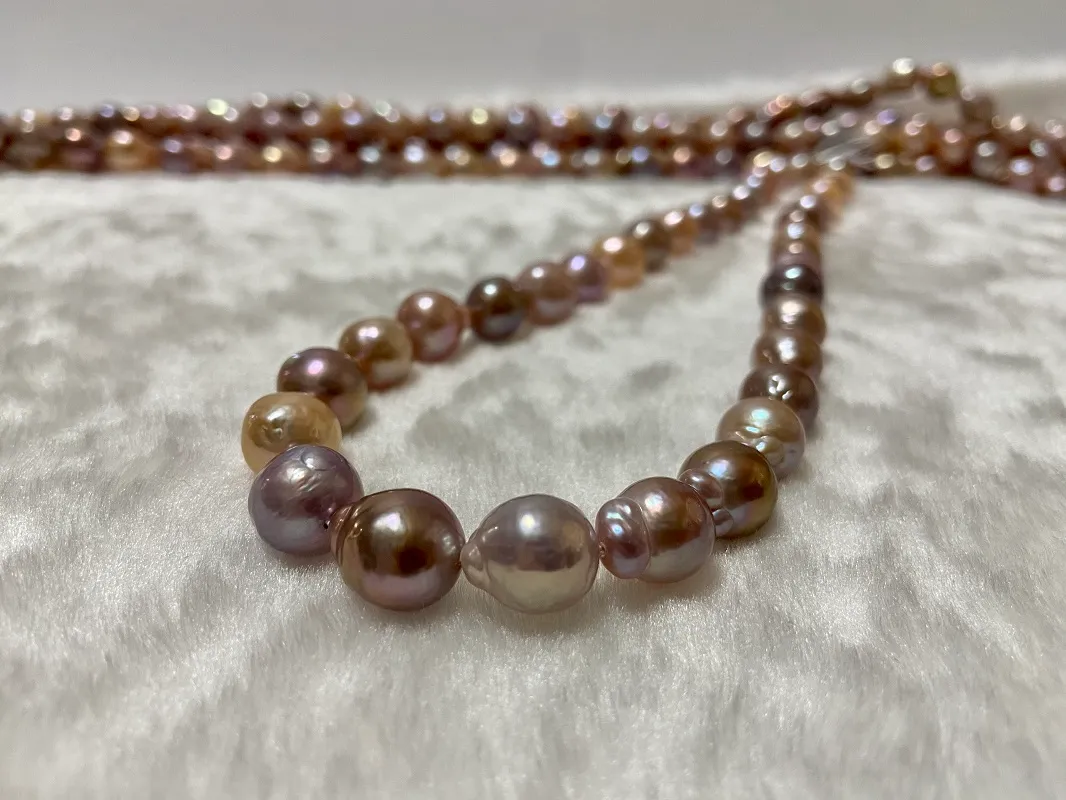 Echtes Mehrfarbiges Perlenketten Collier Für Damen Moderne Kette_voghion.com