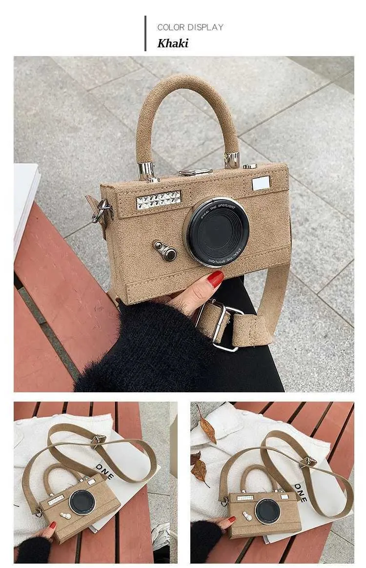 Bolsa tiracolo feminina forma câmera clutch moda personalizada_voghion.com