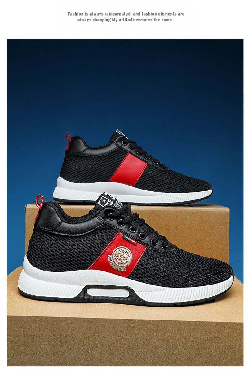 Height-raising Summer Height-raising 8cm Casual Sports Breathable Mesh Shoes For Men 6cm Large-size Low Heels_voghion.com
