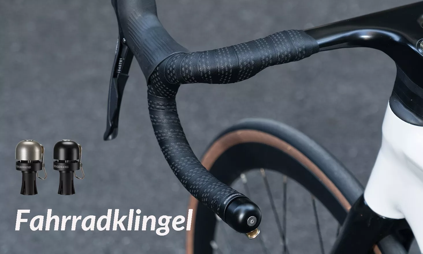 Campanello da manubrio ROCKBROS per bici da corsa Mini Glock 80dB nero_voghion.com