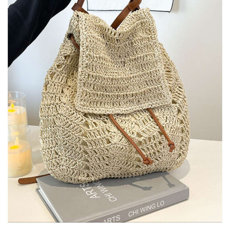 Weaving Summer Shoulder New Bags Casual Large Capacity Backpacks_voghion.com