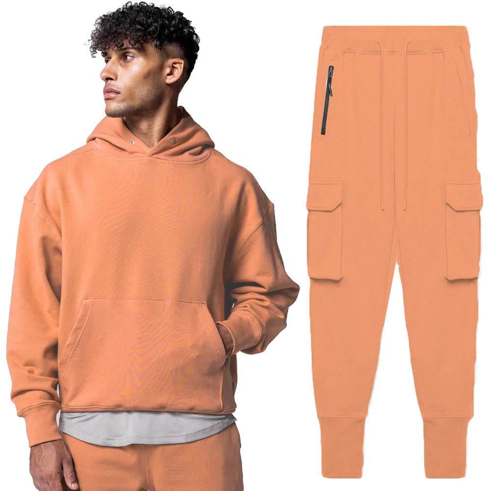 Set di pantaloni da corsa fitness da uomo in due pezzi per sport e tempo libero in cotone_voghion.com