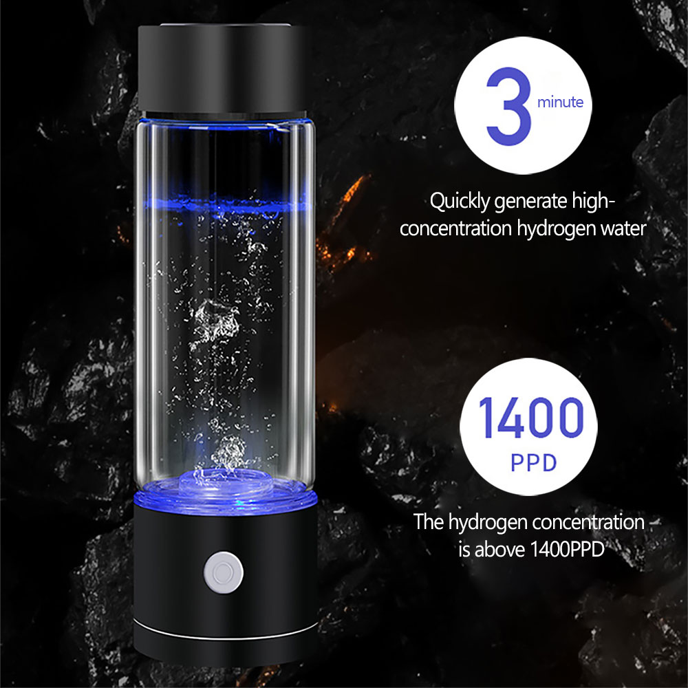Generator de apă hidrogenată alcalină Maker USB reîncărcabilă ionizator de apă sticlă super antioxidant ORP cană de apă bogată în hidrogen_voghion.com