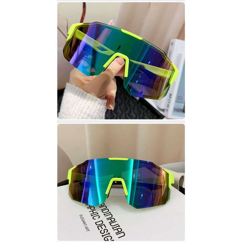 【 Tasso di recensione positiva del 90% 】 Occhiali da equitazione colorati professionali per bici antivento sci corsa integrati resistenti ai raggi UV_voghion.com