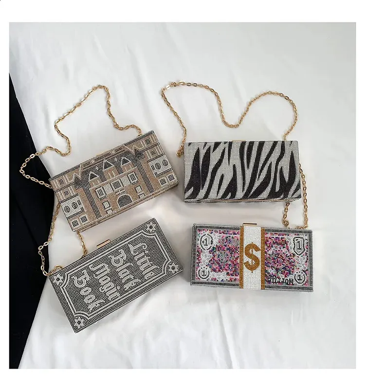 Geantă de mână Dia pentru cină, petrecere, nuntă, clip, seară, lanțuri, geantă de umăr crossbody cu paiete, Clutch 240830_voghion.com